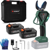 KOMOK Electric Pruning Shears, Professional Cordless Electric Pruners Battery Powered Tree Branch Cu