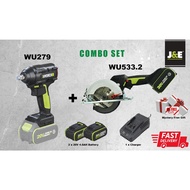 J&E Worx Cordless Professional Tool WU533 Circular Saw 45° ~ 90° Cutting Saw + WU279 1/2" 320N.m  Im