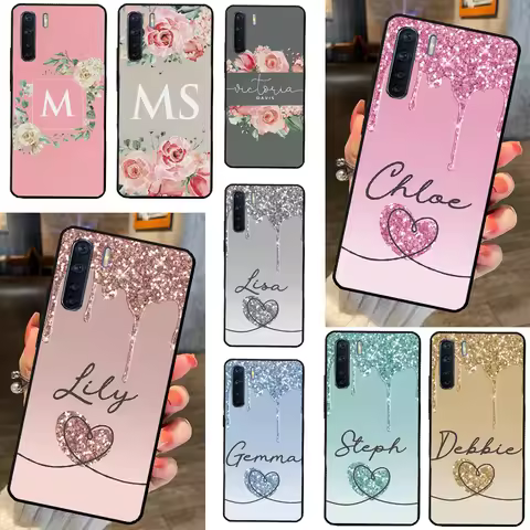 shinee hearts custom name initials For OPPO A53 A31 A5 A9 A15 A16 A17 A57S A77 A76 A96 A94 A74 A54 A