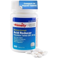 Timely Acid Reducer Famotidine 20mg - Anatcid Acid Reflux Medicine for Heartburn Relief and Acid Ind
