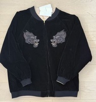 GRS Growthring & Supply reversible souvenir jacket - black and chanpagne