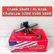 Crank Shaft As Kruk Gergaji Mesin Chainsaw Senso Mini 5800 6800 Merk PRO-QUIP ORIGINAL