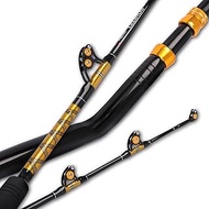 Fiblink 1-Piece/2-Piece Saltwater Offshore Heavy Trolling Rod Big Game Roller Rod Conventional Boat 