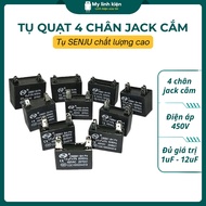 High quality 4-pin jack fan capacitor 1uF - 12uF 450VAC CBB61
