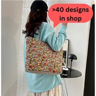 🇲🇾 canvas tote bag with zip large document file student casual beg tangan