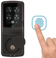 LOCKLY - PGD728F-VB Secure Plus PIN Genie™ 專利防偷窺按鍵+3D指紋+藍牙+鎖匙 智能平頭鎖 (威尼斯古銅色)