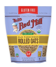 [Hoàn Tiền 15%]Yến mạch hữu cơ cán vừa Gluten Free Bobs Red Mill Organic Old Fashioned Rolled Oats 9