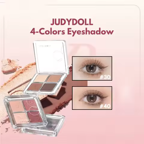 Judydoll Eyes 4 Color Palette,Eye Shadow Palette, Daily Natural Shades, Blendable, Rich Colors, Velv