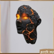 [PerfkMY] "Cracked Soul" Wall Lamp  3D LED Wall Lamp in Human Form, Versatile Resin Sculpture, Bedsi
