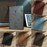 IPad case, suitable for multiple iPad models, sleeping deer head pattern soft silicone protective cover