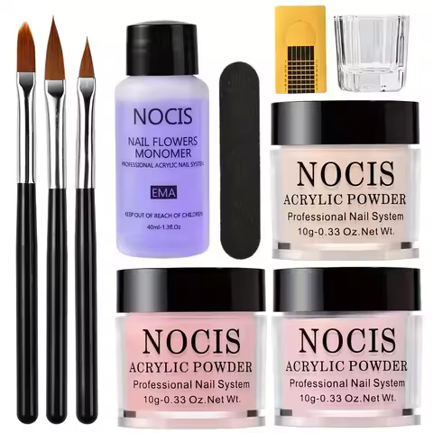 Nail Acrylic Powder and Liquid Monomer Nails Art Decoration For Manicure Set Kit Crystal Nail Glitte