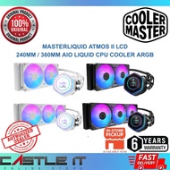 Cooler Master MasterLiquid Atmos II LCD 240 360 AIO Liquid CPU Cooler ARGB Black White