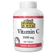 Vitamin C 1000 mg (180 Tablets) Time Release with Bioflavonoids (Big package) - natural Factors วิตามินซี 1000 มก.