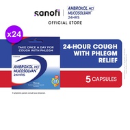 Mucosolvan 24HRS for Cough with Phlegm - 5 Capsules  (Bundle of 24)