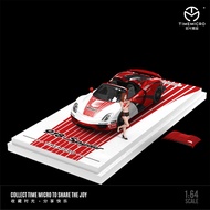 Time Micro 1:64 Porsche 918 Spyder Le Mans Livery Red with Figure Limited