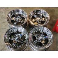 USED RIM 15 WORK MEISTER S1 SUPER CHROME
