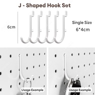 HALOO Pegboard Organizer Coffee Organizer J-Shaped Hook Set