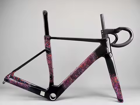 2026 Latest Ostro VAM2.0 bicycle frame T1100 carbon fiber bicycle frame set with handlebars 700C rim