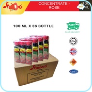 HOT SALE AMEEN Doorgift Kenduri Majlis Pekatan Sirap Ros Rose Concentrated 100ml 1 kotak 36 botol (5