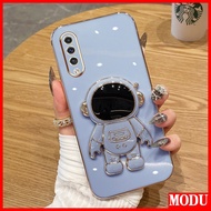 MODU Casing Luxury Electroplated Phone Case for Samsung Galaxy A30S A50 A50S A70 A70S Macaron Color with High-end Astronaut Stand