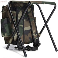 QQMALL Mountaineering Backpack Chair, Foldable High Load-bearing Mountaineering Bag Chair, Leisure Large Capacity Sturdy Wear-resistant Foldable Fishing Stool Traveling