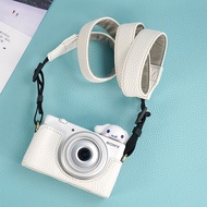 Suitable for SONY zv1f Camera Bag SONY ZV1 Protective Leather Case zv1m2 Cute Base Crossbody Lanyard