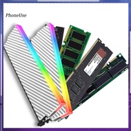 PhoneUse 5v 3pin Argb Heatsink Aura Sync Ram Cooler Rgb Ram Heatsink Cooler for Ddr2 Ddr3 Ddr4 Ddr5 Desktop Memory Module Aura Sync Compatible Pc Accessories