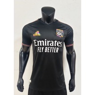 2026 Lyon 2 black player edition football short sleeved sports T-shirt S-3XL