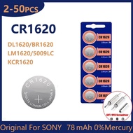 Original For SONY 2-50pcs CR1620 Button Battery For Watch Car Remote Control Calculator Scales Shave