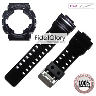 ORIGINAL CASIO G-SHOCK STRAP AND BEZEL GLOSSY BLACK GA-100 / GA-110 / GA-120 / GD-100 / GD-110 etc