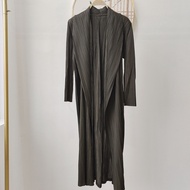 ☽○✼ 8201 Free Size Autumn And Spring Pleated Fashion Slim Loose Casual Long-Sleeved Trench Coat