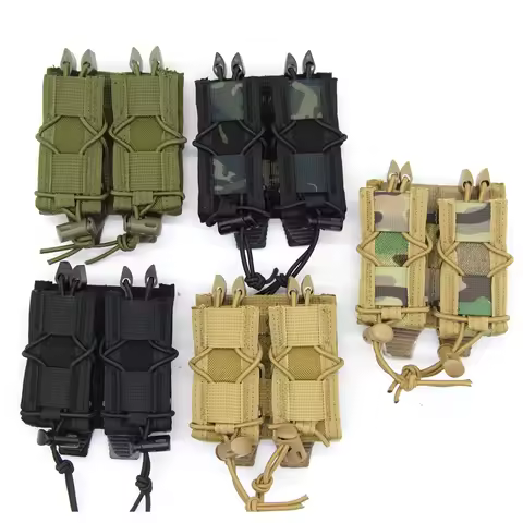 Tiger style 9mm Magazine Pouch Double Triple Magazine Pouch Molle Open Magazine Pouch Suitable for G