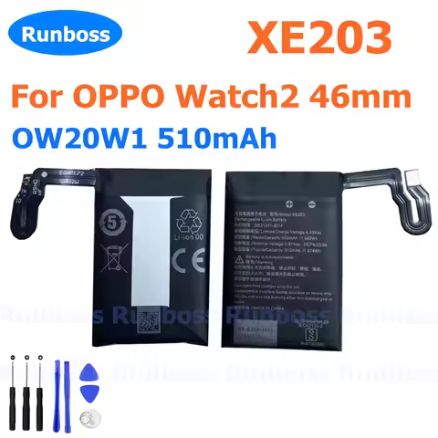New Original XE203 For OPPO Watch2 Watch 2 46mm OW20W1 510mAh Smart Watch Polymer Lithium Battery