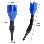 2Pcs Car Motorcycle Folding Telescopic Filling Funnel Refueling Gasoline Engine Oil Funnel Filter Transfer Plastic Oil Change Tool Car Accessories