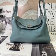 Hermes • Lindy 30 霧霾藍銀釦 Togo皮