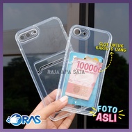 Softcase For IP 7 8 7+ 8+ Plus Case Card Slot Card Casing Clear Silicone Casing Wallet