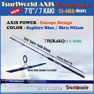 TsuriWorld Axis Europe 12-30Lb/15-40LB (6ft - 7ft) 2-Piece Spinning Fishing Rod Joran Ikan