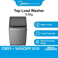 Midea MA200W95 Grey Top Load Washing Machine, 9.5kg, Water Efficiency 3 Ticks