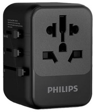 飛利浦 - Philips SPB1005B/93 通用旅行轉插 2 USB Port + Type C (內置雙重保險絲) 全球旅行通用萬用 三腳轉換插頭 旅行充電器 -平行進口