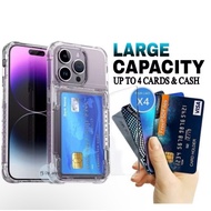 Magic Door Card Case iphone 17E 16E 11 12 13 14 15 PLUS Multi-Purpose IPhone Case Transparent Multi-