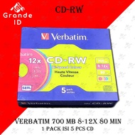 Cd-rw VERBATIM SINGLE PACK 700 MB 8-12X CD Employee CD BLANK Contents 5
