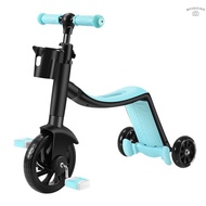 3-In-1 Scooters for Kids Foldable Toddler Scooters, Tricycle, Balanced Bike with 3 Adjustable Height