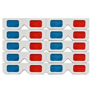 【AiBi Home】-3D Glasses, 10 Pairs Red and Blue Paper Stereo Lenses for Set Anaglyph Paper 3D Glasses