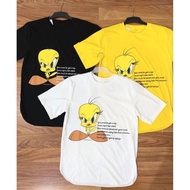OVERSIZE TEE / WOMEN'S T-SHIRT / TSHIRT / TUMBLR TEE / TWEETY THINK CASUAL CLOTHES