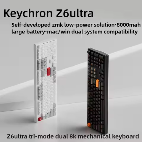 Keychron Z6Ultra 3 Mode Dual 8K Mechanical Keyboard 108 Keys Quick Release Customizable Win Mac Alum