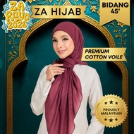 ZOE ARISAH Aidera Alysia Emboss Chiffon Voile Premium Tudung Bidang 45 Square Hijab Plain Bawal Baby
