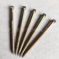 (Sold In 50 Pieces/Pack) Double Spiral Release Thread Square Head 9 Size 1/4" (5 Mm) Length 4 Inches