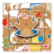 50Pcs Adorable Bear Stickers for Girls Kids DIY/ For Water Cup Phone Laptop Bag Stickers/Graffiti Craft Stickers for Home Decal