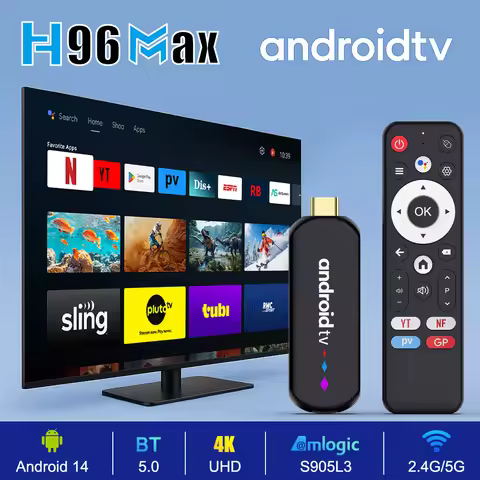 2025 New H96max S905L Mini TV Stick Android 14 Smart TV Box Android14 2GB 16GB Wifi6 BT 4K HD Google