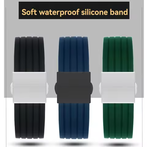 20mm 22mm Quick Release Silicone Watch Bands For Samsung Active 43mm 47mm for seiko citizen tissot W
